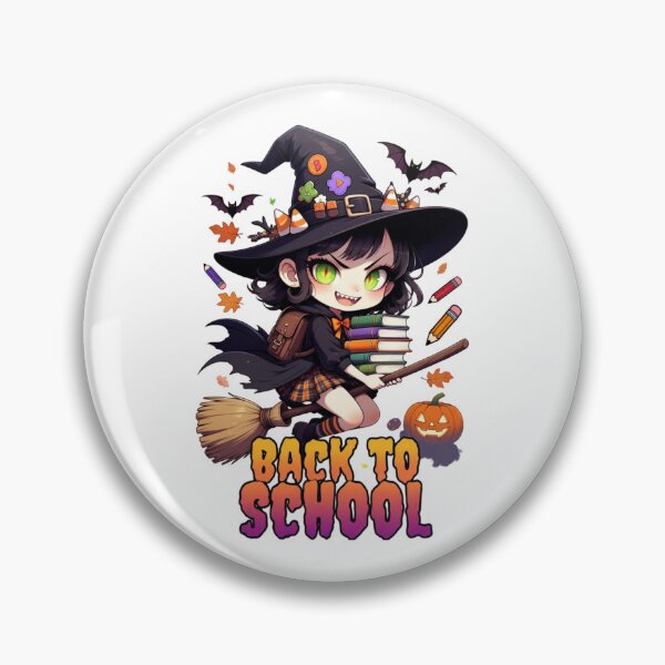 Item preview, Cute Witch "Back to School" Halloween Graphic designed and sold by bleedsbluedesigns.