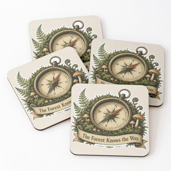 Item preview, The Forest Knows the Way Compass | Mushroom Foraging Gift | Mycology Nature Quote | Woodland Adventure designed and sold by SimplePoDesign.