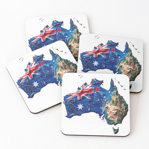 Item preview, Australia Detailed Topographic Map designed and sold by Dimensionality.