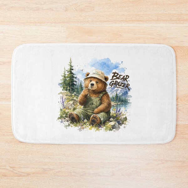 Item preview, Cute Watercolor Bear grazer Nature Illustration designed and sold by Abidel.