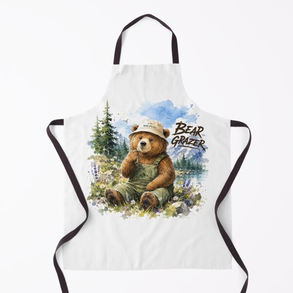 Item preview, Cute Watercolor Bear grazer Nature Illustration designed and sold by Abidel.