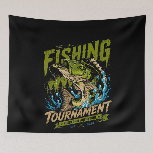 Item preview, Fishing Tournament Ready For Adventure Est. 2024 Angler Fisherman designed and sold by SkeletonsDanger.
