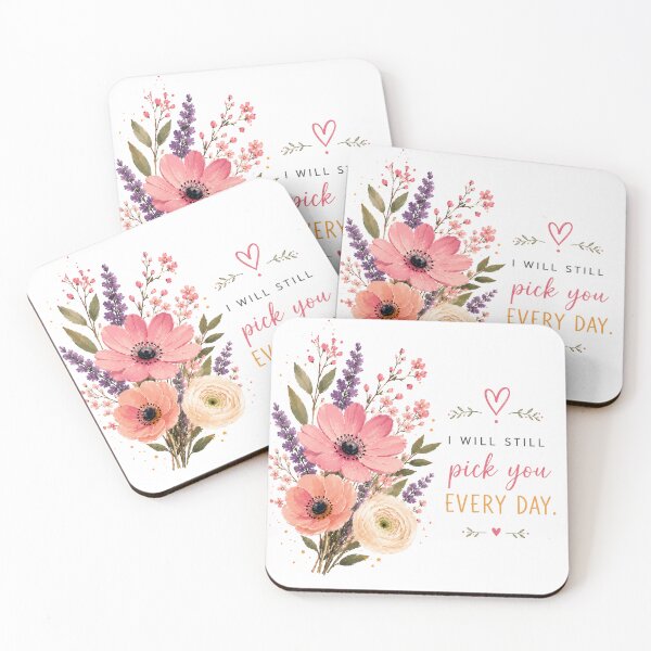 Item preview, A soft botanical illustration featuring elegant spring flowers and the heartfelt quote  designed and sold by MissDJLI.
