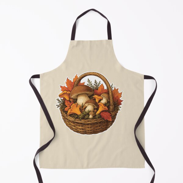 Item preview, Autumn Mushroom Basket | Mushroom Foraging Harvest | Porcini & Chanterelle | Cozy Forest Fall Gift designed and sold by SimplePoDesign.