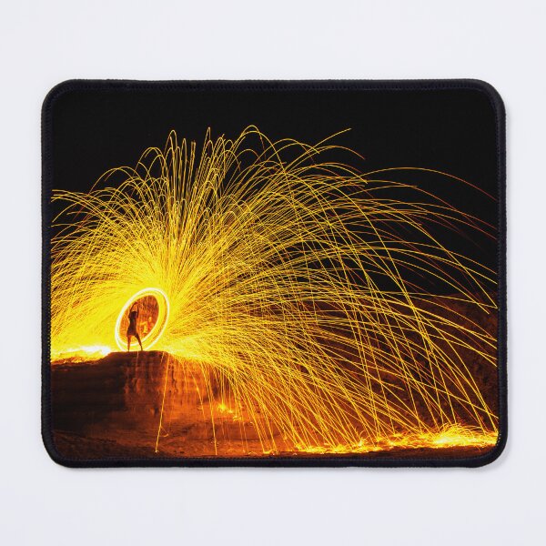 Item preview, Fire Dance Metallic Filament Night Explosion Art designed and sold by Amitphotos.