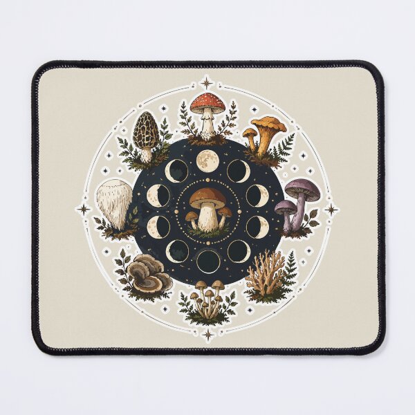 Item preview, Mushroom Moon Phases | Lunar Mycology Art | Mystical Forest Fungi | Witchy Nature Decor designed and sold by SimplePoDesign.