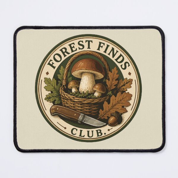 Item preview, Forest Finds Club | Mushroom Foraging Badge | Mycology Lover Gift | Woodland Adventure Emblem designed and sold by SimplePoDesign.