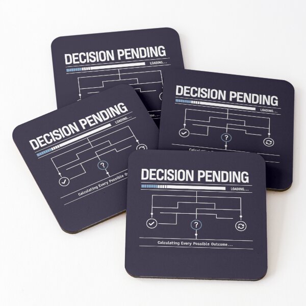 Item preview, Decision Pending – Premium Minimal Productivity Humor Graphic T-Shirt designed and sold by Cosmos Creative Studios.
