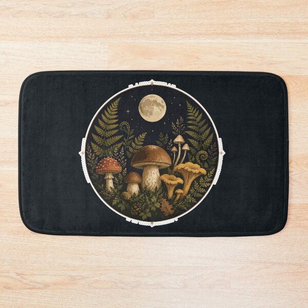Item preview, Moonlit Mushroom Forest Sticker | Night Mycology Illustration | Full Moon Forest Fungi | Cottagecore Botanical Nature Art designed and sold by SimplePoDesign.