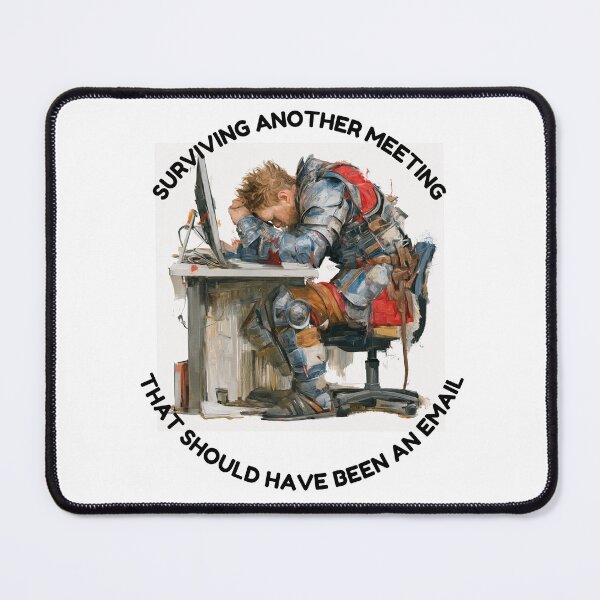 Item preview, Corporate Warrior Renaissance Knight - Funny Office Burnout Meme designed and sold by Artmugic.