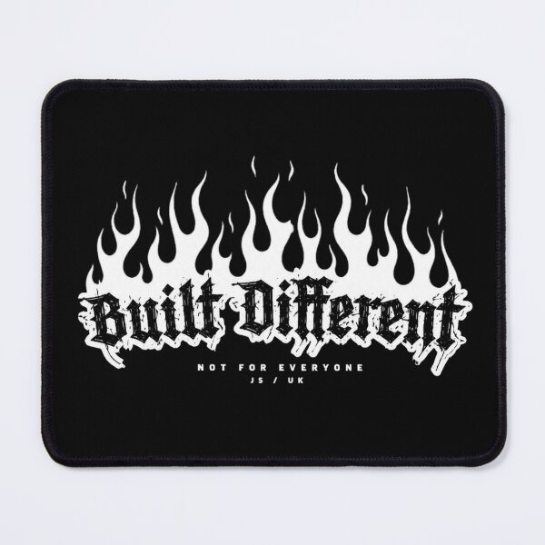 Item preview, Built Different Gothic Flames Typography designed and sold by Jurassic Stitch.