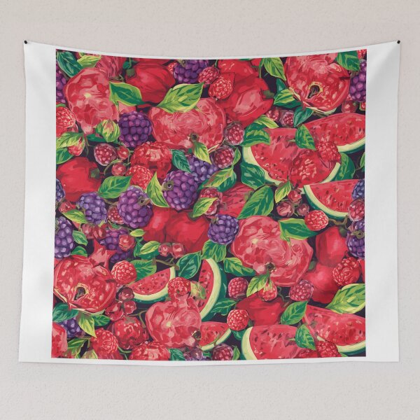 Item preview, Fruits pattern red and purple  designed and sold by Heaven1111.