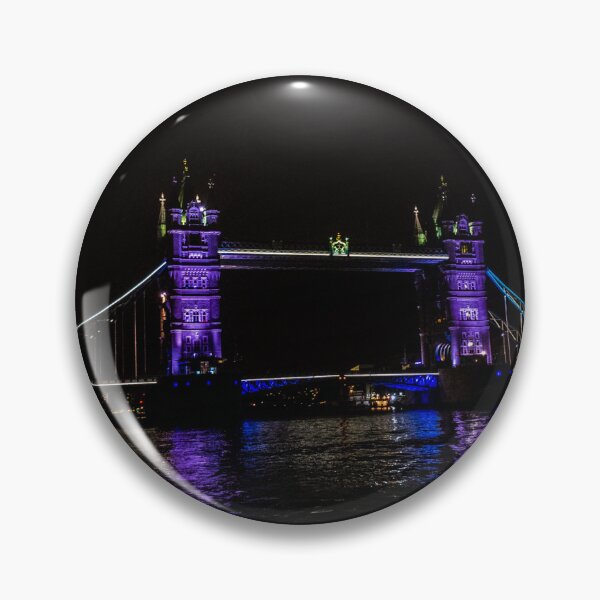 Item preview, Tower Bridge London - Purple Lights Over the Thames designed and sold by missioncreek.