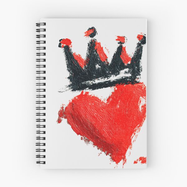 Item preview, Bold Red Heart Black Crown Textured Painting designed and sold by colorful-white.