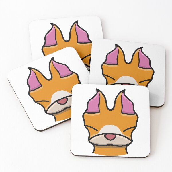 Item preview, Cute Sleepy Fox Face – Orange Kawaii Animal Sticker Art designed and sold by davidmalec.