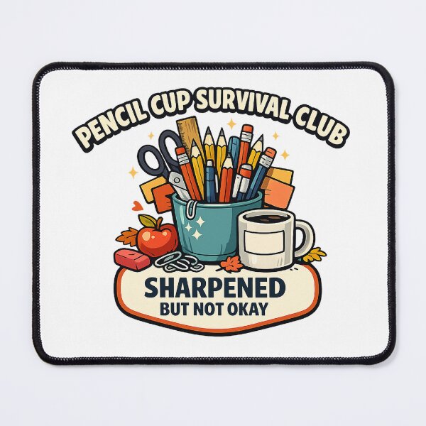 Item preview, Pencil Cup Survival Club Funny Teacher Shirt designed and sold by Concrete Coffee Studio.