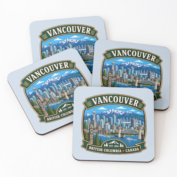 Item preview, Vancouver, British Columbia Canada - Mountain Skyline & City designed and sold by Myra365Art.