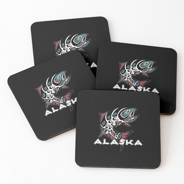 Item preview, Alaska Salmon Fishing Native American Indigenous Tlingit Art designed and sold by SylviaYLaughlin.