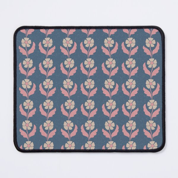 Item preview, Medium Blue Folk Floral Vintage Botanical Stripe Pattern Design designed and sold by DColourMuse.
