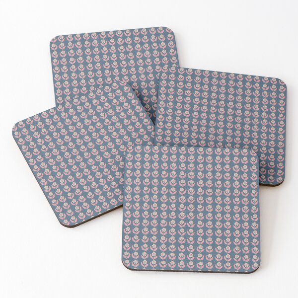 Item preview, Small Blue Folk Floral Vintage Botanical Stripe Pattern Design designed and sold by DColourMuse.
