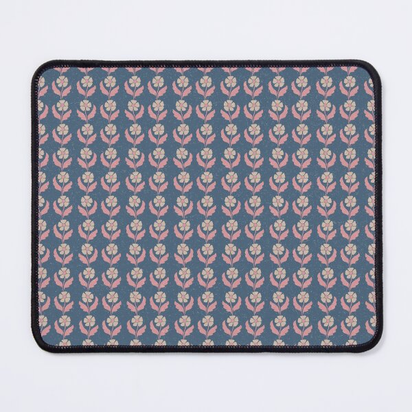 Item preview, Small Blue Folk Floral Vintage Botanical Stripe Pattern Design designed and sold by DColourMuse.