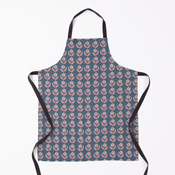 Item preview, Small Blue Folk Floral Vintage Botanical Stripe Pattern Design designed and sold by DColourMuse.