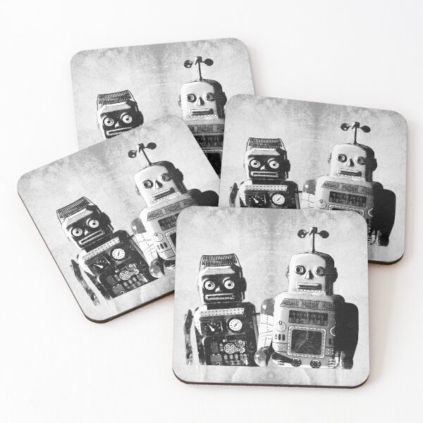 Item preview, Vintage Tin Toy Robots Side by Side designed and sold by Ghoul Enterprises.