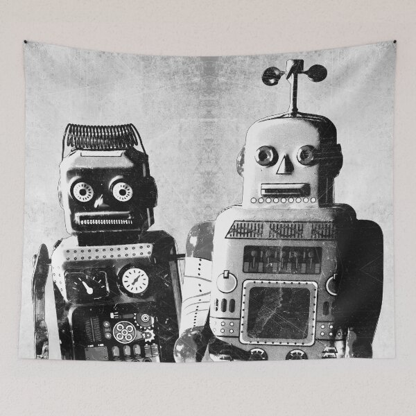 Item preview, Vintage Tin Toy Robots Side by Side designed and sold by Ghoul Enterprises.