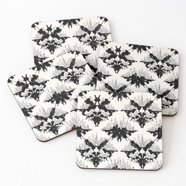 Item preview, Urban Rorschach Inkblot City Skyline Pattern designed and sold by SplashTastic.