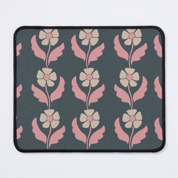 Item preview, Large Navy Folk Floral Vintage Botanical Stripe Pattern Design designed and sold by DColourMuse.