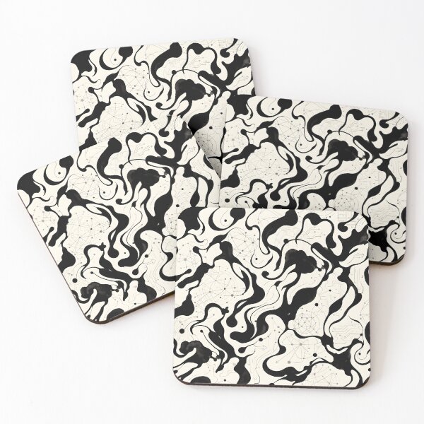 Item preview, Cybernetic Liquid Inkblot Network Seamless Pattern designed and sold by SplashTastic.