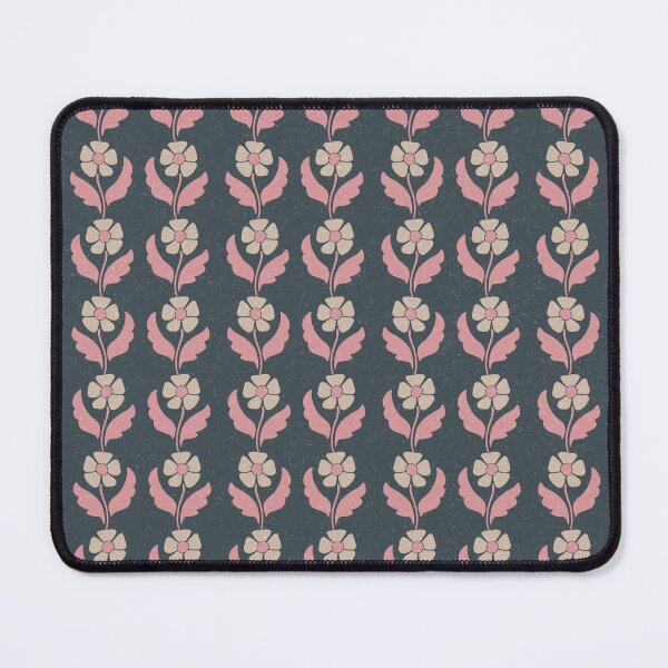 Item preview, Medium Navy Folk Floral Vintage Botanical Stripe Pattern Design designed and sold by DColourMuse.