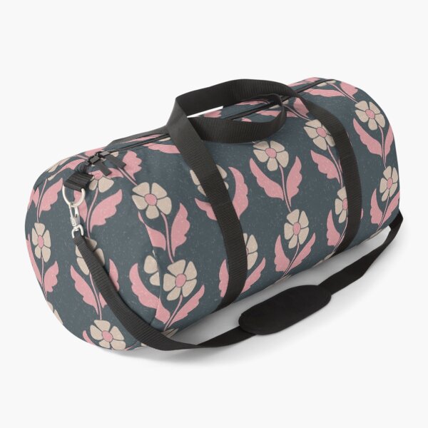 Item preview, Medium Navy Folk Floral Vintage Botanical Stripe Pattern Design designed and sold by DColourMuse.