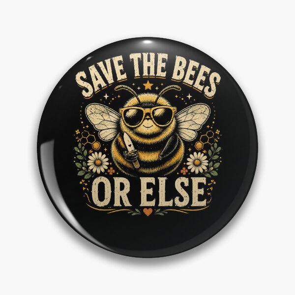 Item preview, Save The Bees Or Else – Funny Vintage Bee Lover Pollinator Design designed and sold by PosiMCreations.