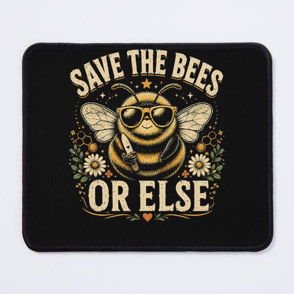 Item preview, Save The Bees Or Else – Funny Vintage Bee Lover Pollinator Design designed and sold by PosiMCreations.