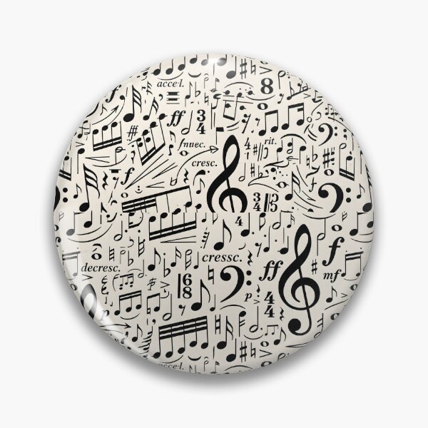 Item preview, Vintage Musical Symbols Collage Seamless Pattern designed and sold by SplashTastic.