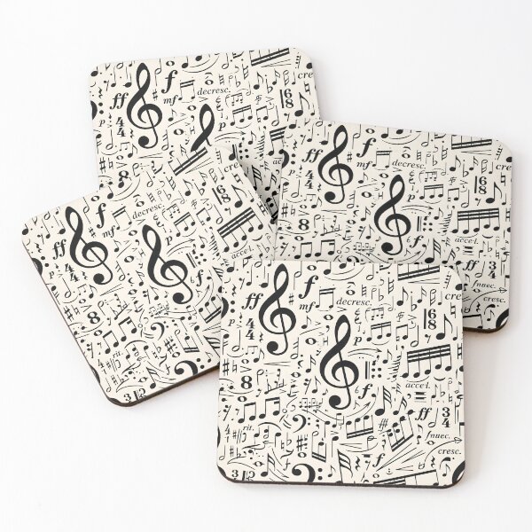 Item preview, Vintage Musical Symbols Collage Seamless Pattern designed and sold by SplashTastic.