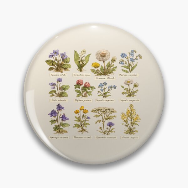 Item preview, Pressed Wildflowers Herbarium Illustration – Victorian Botanical Watercolor Art designed and sold by MagicMakerPh.