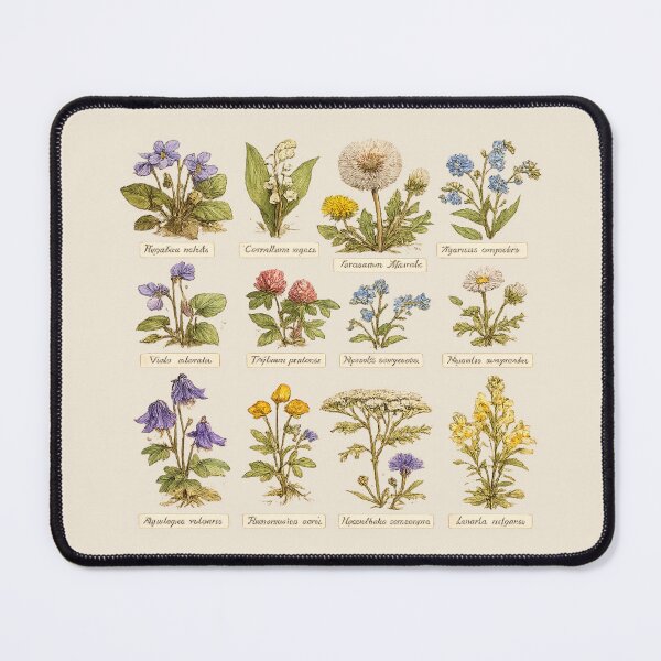Item preview, Pressed Wildflowers Herbarium Illustration – Victorian Botanical Watercolor Art designed and sold by MagicMakerPh.