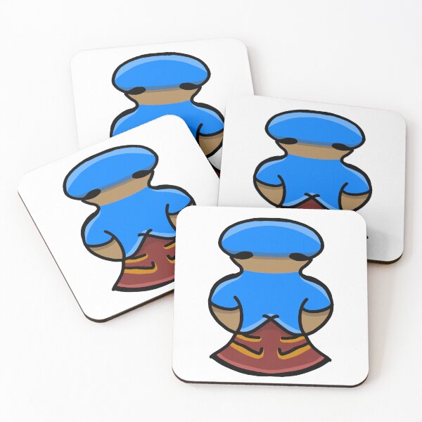 Item preview, Cute Cartoon Captain Character Blue – Kawaii Uniform Sticker Art designed and sold by davidmalec.