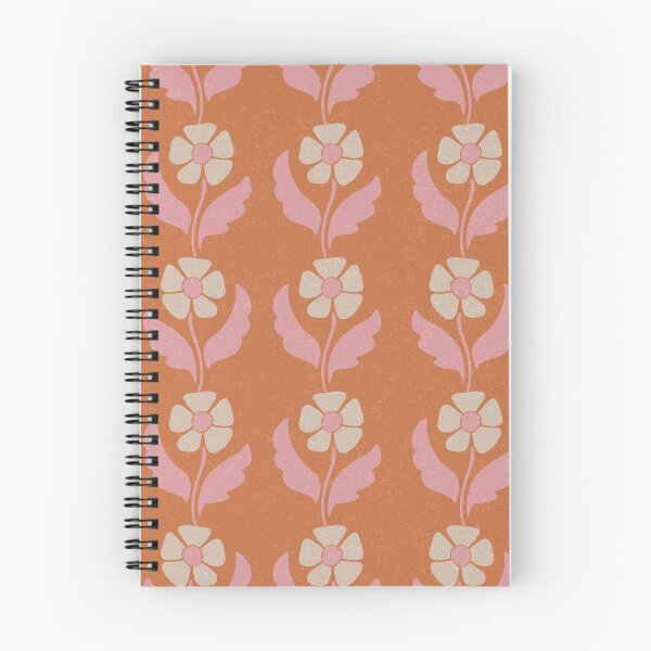 Item preview, Large Rust Folk Floral Vintage Botanical Stripe Pattern Design designed and sold by DColourMuse.