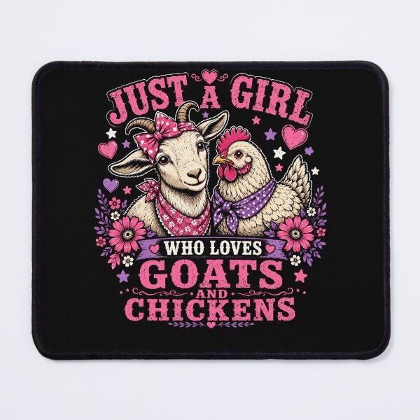 Item preview, Just A Girl Who Loves Goats And Chickens – Cute Farm Animal Lover Design designed and sold by PosiMCreations.