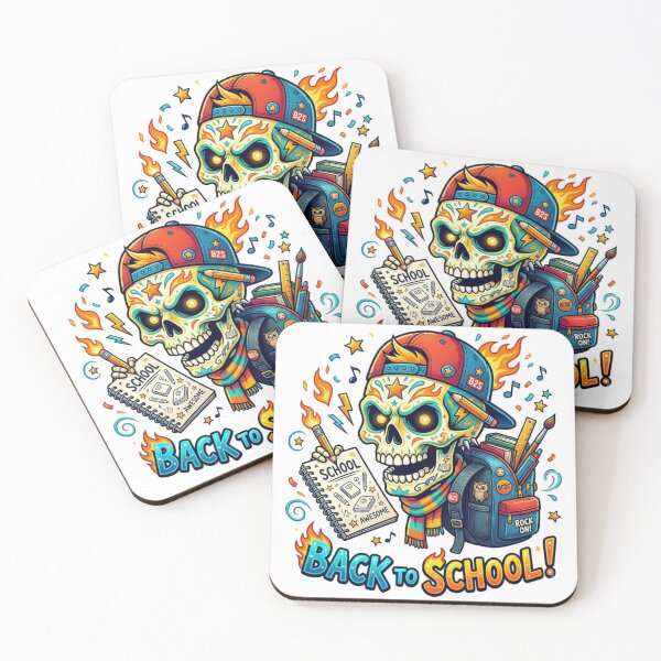 Item preview, Colorful Skull 'Back to School' Graphic designed and sold by bleedsbluedesigns.