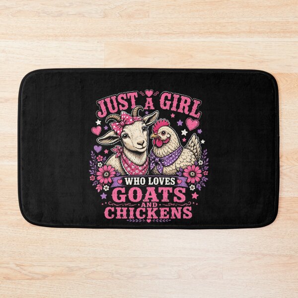 Item preview, Just A Girl Who Loves Goats And Chickens – Cute Farm Animal Lover Design designed and sold by PosiMCreations.