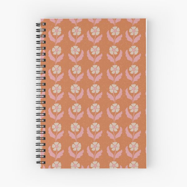 Item preview, Medium Rust Folk Floral Vintage Botanical Stripe Pattern Design designed and sold by DColourMuse.
