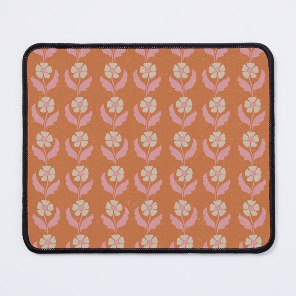 Item preview, Medium Rust Folk Floral Vintage Botanical Stripe Pattern Design designed and sold by DColourMuse.