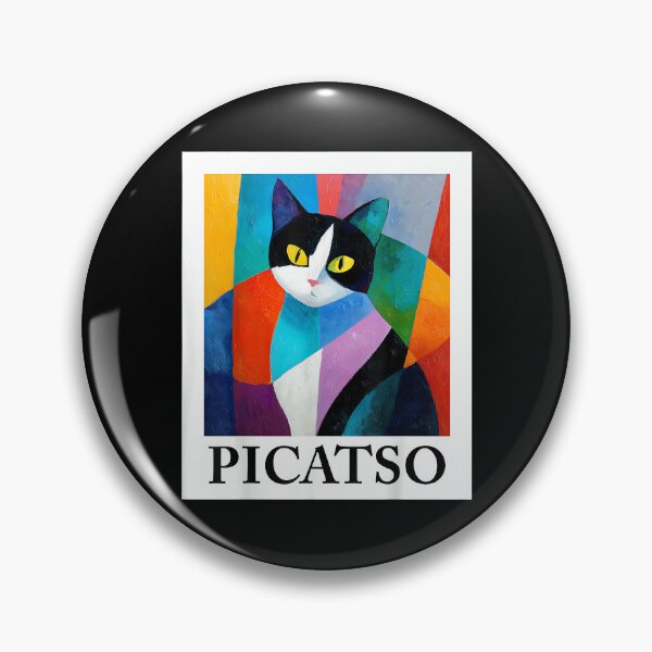 Item preview, Colorful Cubist Cat Art Design – Funny Abstract Picatso designed and sold by SylviaYLaughlin.