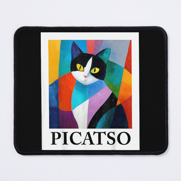 Item preview, Colorful Cubist Cat Art Design – Funny Abstract Picatso designed and sold by SylviaYLaughlin.