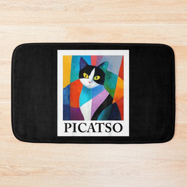 Item preview, Colorful Cubist Cat Art Design – Funny Abstract Picatso designed and sold by SylviaYLaughlin.