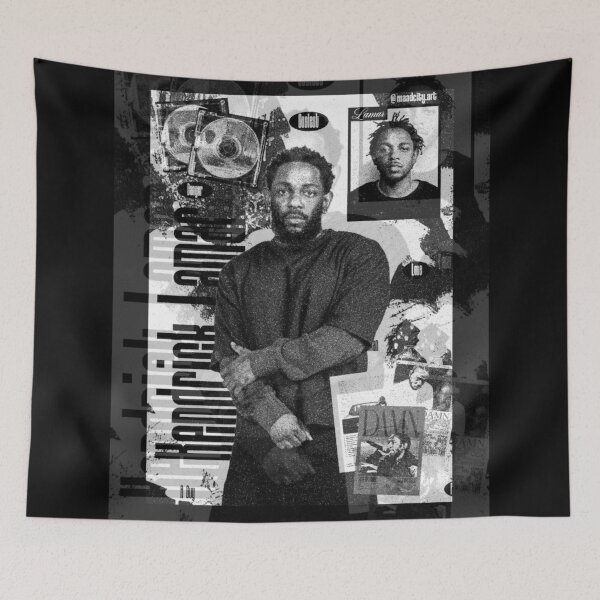 Artikelvorschau, Kendrick Lamar Collage-Kunst entworfen und verkauft von BubbleStreet.